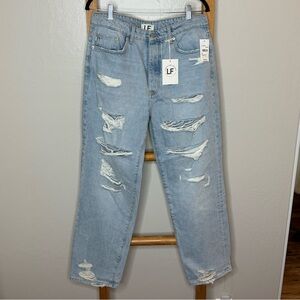 Lovers + Friends Light Blue Ripped Jeans